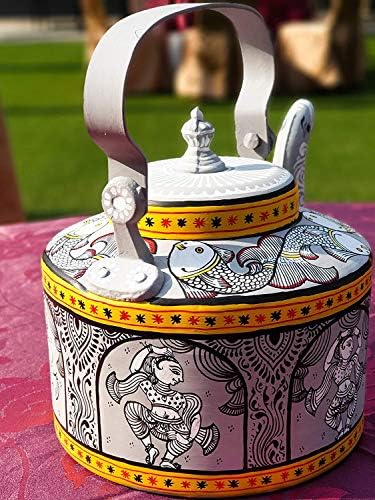 Патахитра рачно насликана алуминиумска котел чајник за свадбени подароци за трпезариска куќичка за куќички за подароци чај забава