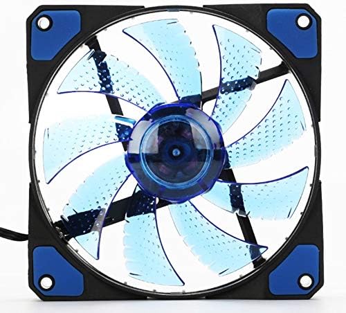 Tatoonly Superjiuex 120mm LED Ultra Silent Comput Combate fan 15 LED диоди 12V со гума тивок Molex конектор лесен инсталиран вентилатор
