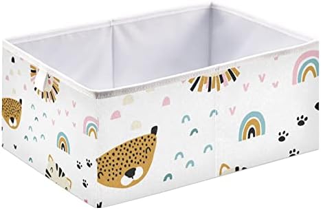 Корба за складирање на животни од Кигаи и виножита, корпа за складирање на коцки за организирање на спална соба за куќиште за куќи