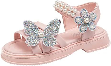 Летни нови деца чевли лак јазол деца светло дијамантски римски чевли големи деца принцези чевли бели чевли за девојче