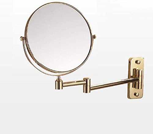 HTLLT Убавина Шминка Огледало Суета Огледало Ѕид Слободен Удар Монтирани Шминка Огледало За Бања Хотел Телескопски Хром Двострано Зголемување