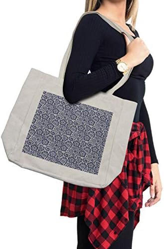 Торба за купување на викторијан Викторија, шема во стил на чипка со графички мотивни мотивни класични готски украси, еколошка торба за еднократна
