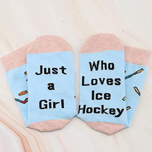 Цмним Девојки Хокеј На Мраз Подароци 2 Пара Хокеј Новина Чорапи Само Една Девојка Која Сака Хокеј На Мраз Играчи Подарок Хокеј На