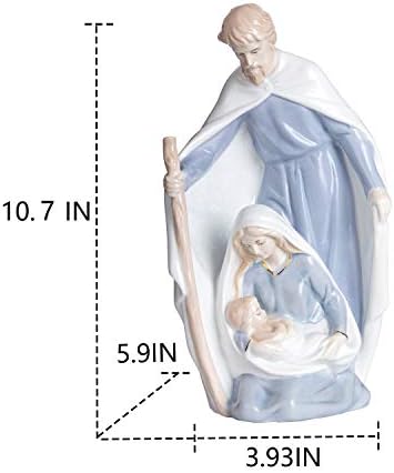 Статуата на светото семејство Јлинша, статуа од 11 инчи Свети Јосиф, целосна пена за подароци за пакување керамичка статуа за родители