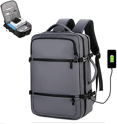 Мажите патуваат лаптоп ранец USB полнење на обичен Rucksack 15,6 инчи Бизнис водоотпорен дневен пакет тенок колеџ компјутерска торба