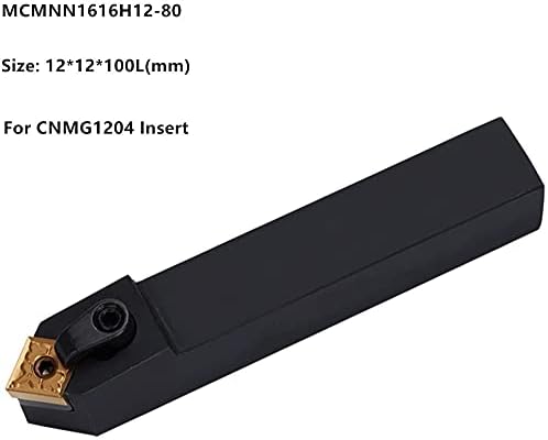 ZIYI MCMNN1616H12 - 80 држач за цилиндрични алатки за вртење со 10 парчиња CNMG120408-Rn Влошки со 1pcs Клуч
