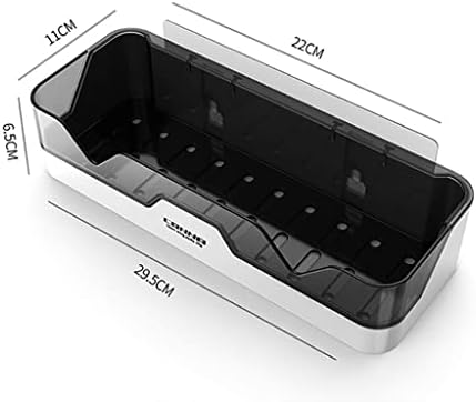 WODMB Wallид монтиран решетка за бања за складирање на шампон Пластично складирање на кујнски организатор за додатоци за бања без вежба