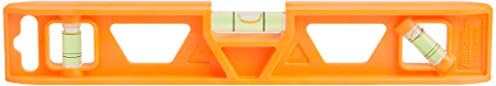 Ниво и алатка на nsонсон 1402-0900 Ниво на Торпедо од портокалова структура, 9 “, портокалово, 1 ниво