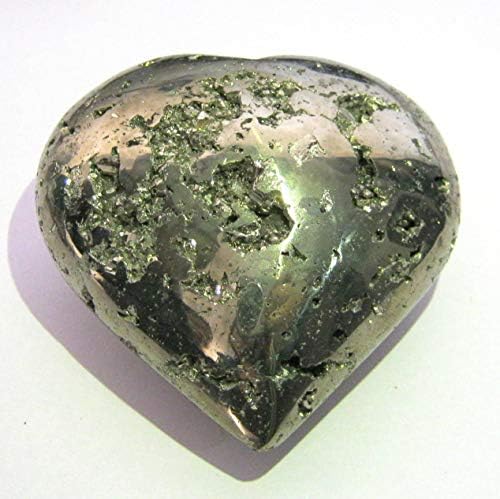 Златен пирит од кристалмиракл 48 мм, во форма на срцев облик на карпеста будала, златен скапоцен камен, РЕИКИ ФЕНГ ШУИ Подарок
