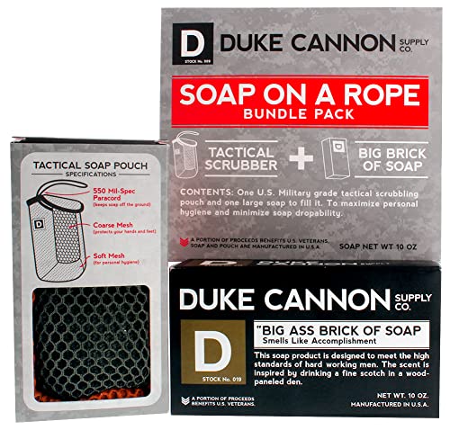 Дјук топов сапун на пакет пакет со јаже: тактички чистач + голема а ** тула сапун - „мириса на достигнување“