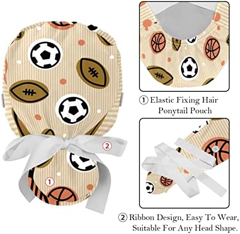 Фудбалска кошарка на фудбал 2 компјутери прилагодливи буфонски капи со копчиња и капачиња за вратоврска за глава со џемпер