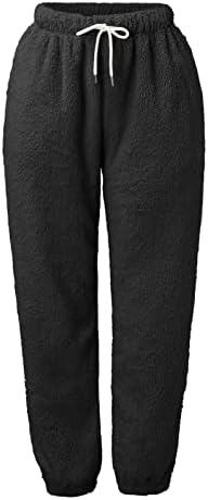 Женски нејасни панталони од руно, 2022 година зимска новина ја задебели џогер фитнес џемпери меки меки руно домашни панталони панталони