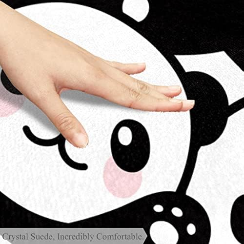 Llnsupply 4 ft круг килим за игра со низок куп, симпатична кинеска панда бебе шема за бебиња, ползи подни душеци игра игра ќебето новороденче