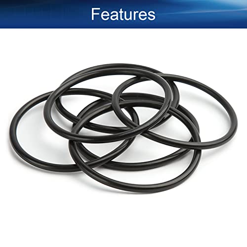 Bettomshin 5pcs нитрилна гума О-прстени, 58мм ОД 51мм ID 3,5 мм ширина, метричка буна-нитрилна запечатување на заптивка за мијалник