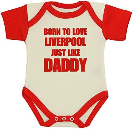 Бебепром бебето каросерија родено да го сака Ливерпул како облека за тато