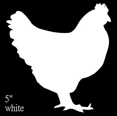Sassy налепници Петел пилешки Gamecock vinyl бела декорална налепница
