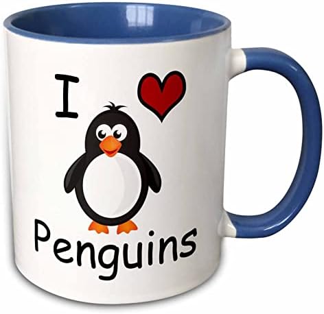 3drose сакам пингвини со два тона кригла, 11 мл, сина/бела боја