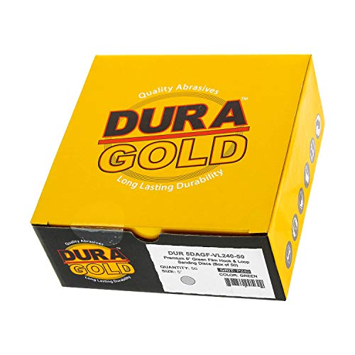 Dura-Gold 240 Grit 5 Дискови од шкурка и влошки за интерфејс со мека густина
