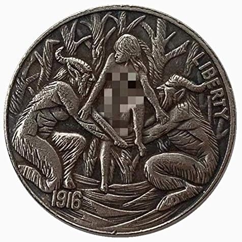 Предизвик Монета 1915 Скитници Човек Со Голем Нос Антички Бронзен Стар Сребрен Медал Кописувенир Новина Монета Монета Подарок Монета