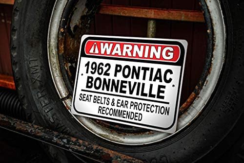 1962 62 Понтијак Боневил Безбедносен Појас Препорача Брз Автомобилски Знак, Метален Гаражен Знак, Ѕиден Декор, Гм Автомобилски