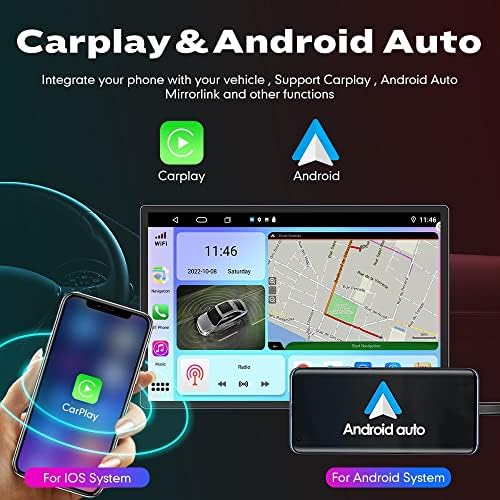 Андроид Радио CarPlay&засилувач; Андроид Авто Авторадио Автомобил Навигација Стерео Мултимедијални Плеер GPS Екран НА Допир RDS Dsp Wifi Headunit