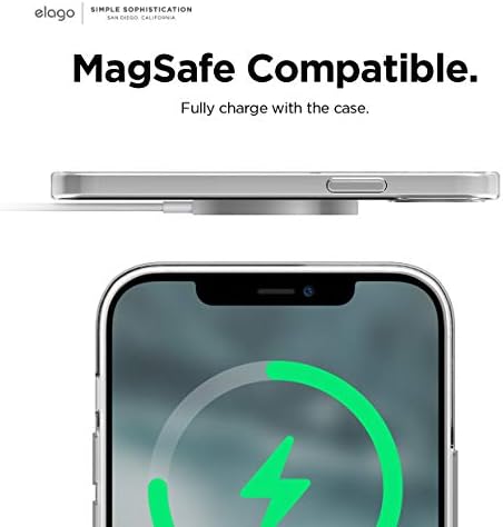 ЕЛАГ јасен случај компатибилен со iPhone 12 Mini Case 5.4 инчи, отпорен на шок, отпорен на гребење, флексибилен, заштита на екран и камера, заштитен