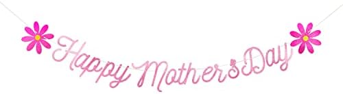Среќен Ден На Мајката Банер, Сјајот Банер Декорација За Денот на Мајката, Денот На Мајката Партија Декорација, Денот На Мајката Партија Материјали