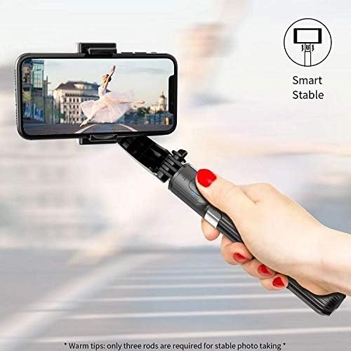 Штанд на Boxwave и монтирање компатибилен со Motorola Moto E22 - Gimbal SelfiePod, Selfie Stick Extendable Video Gimbal стабилизатор за Motorola Moto E22 - Jet Black