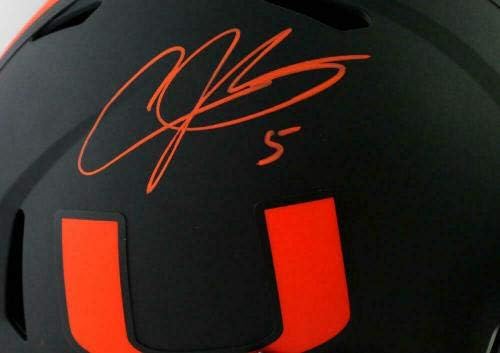 Андре Џонсон Автограм Мајами Урагани F/S Брзина Шлем Затемнување-JSA W Автограм Колеџ Шлемови