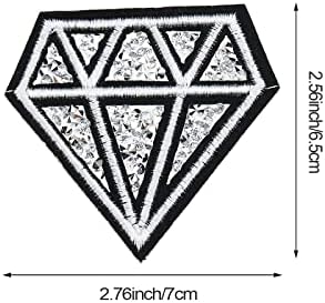 10 пакувања декоративни закрпи за декоративни закрпи, кои ги разгледуваат дијамантите, емоционализирано железо на закрпи за поправка Гроздобер