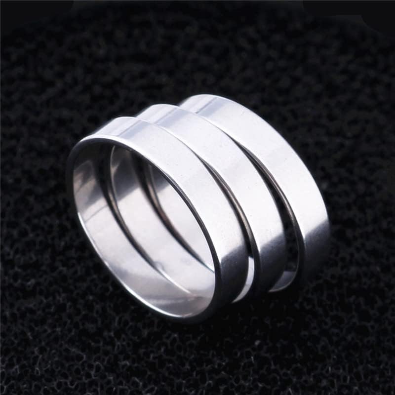 Колезо 316L 4мм ringsвони мал бенд прстен за мажи и жена модна сребрена опашка прстен-80290