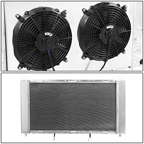 Днк Моторинг РА+ФС-СИЛВЕРАДО99 - 2 3-Ред Целосен Алуминиумски Радијатор Со Покровот На Вентилаторот Компатибилен со 00-07 Јукон
