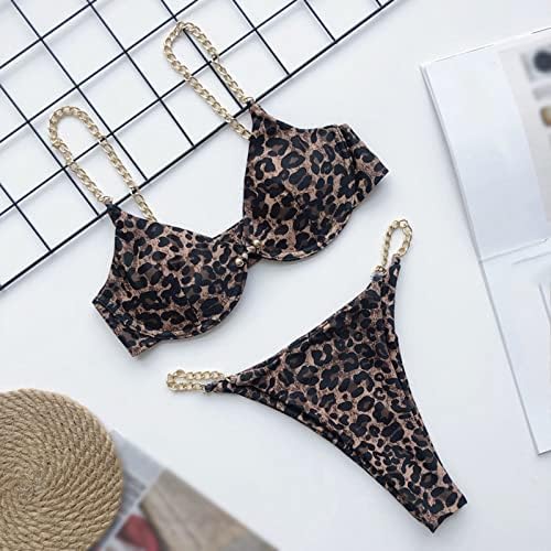 Yoyorule Women Women Sweatwer Wear Wear Wear Bikinis со висока половината за капење, женски бикини игла тока 2 парчиња пливање за капење