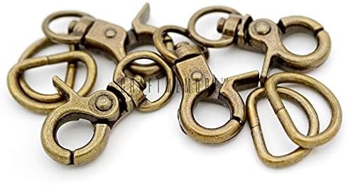 CraftMemore Labster Claw Clasps Trigger Snap Hooks 1 1/4 x 1/2 Landyard Swivel Clip со d-rings 10 комплети HO2