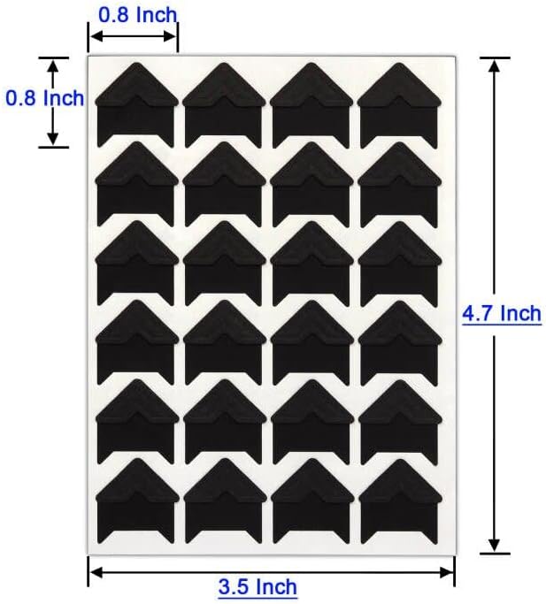 Црни агли на фотографии самостојни налепници за лепило, бесплатни киселини со киселина, агли за монтирање на слики за DIY, албум со фотографии,