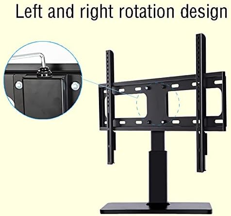 Универзална Тв Штанд Маса Врвот Тв База, Висина Прилагодливи Тв База Стојат Со Калено Стакло База, Држи До 45кг/99лб Екрани