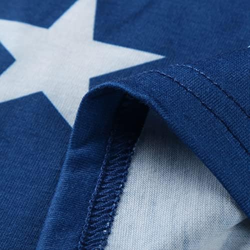 Дами Долги Ракави Кошули Американска Кошула V Знаме Жени Насликани Кошула Вратот Рака Краток Ден На Независноста Пуловер
