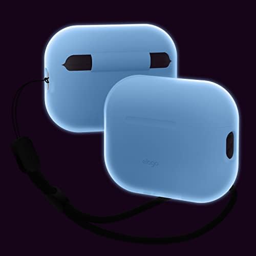 ЕЛАГО компатибилен со „AirPods Pro 2 Case“, Силиконски случај со Lanyard компатибилен со Apple AirPods Pro 2 -та генерација,