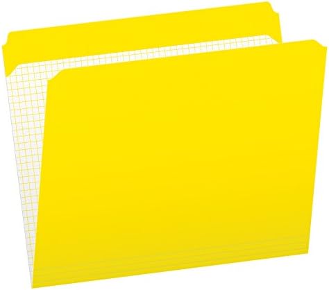 Папки Со Датотеки во Боја на Pendaflex Со Внатрешна Мрежа, Големина На Букви, Жолта, Директно Сечење, 100/BX