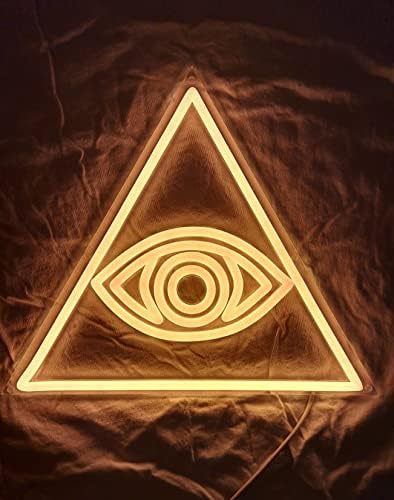 Окото на Провиденс LED неонски светла затемнети неонски знаци на трето око за wallиден декор Арт Пирамида Симбол за домашен