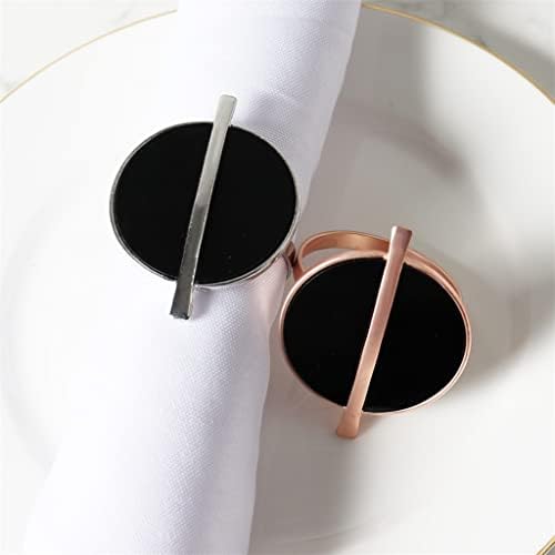 XJJZS 6 парчиња хотел ресторан за салфетки прстени за салфетки за свадбени банкети украси