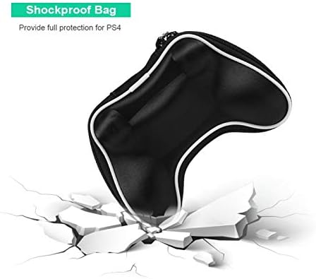 Dilwe GamePad Shockproof Tag, Buwinner Portable Storage Case за 4 контролори, црна туристичка торба обезбедува целосна заштита за
