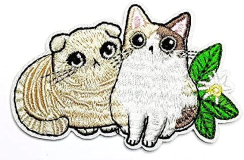 Кленплус 3 парчиња. Маче Мачка Деца Цртан Филм Закрпи Мачка Миленичиња Железо На Апликација Мотив Лепенка Погоден За Деца ВОЗРАСНИ