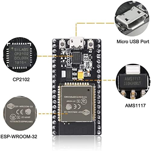 ADEEPT ESP-WORT-32 ESP32 ESP-32S Развој на табла 2.4GHz двоен режим WiFi + Bluetooth Dual Cares MicroController процесор интегриран