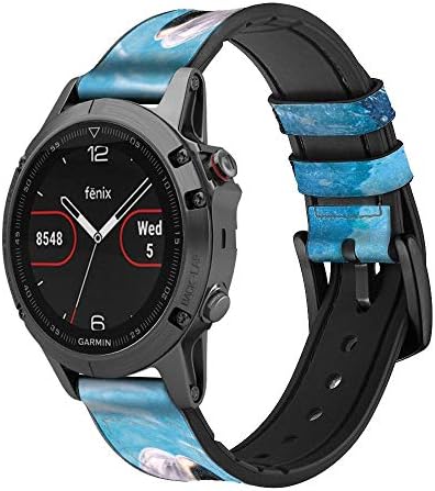 CA0160 Делфин Кожа Паметен Часовник Бенд Ремен За Garmin Vivoactive 4S Vivomove 3s Големина