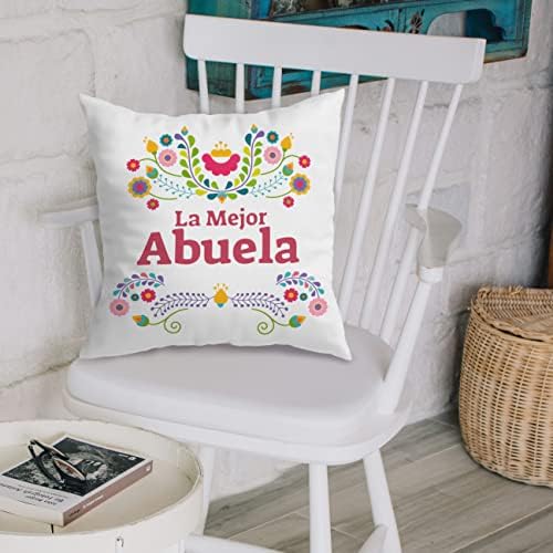 Tizzer la mejor abuela шпански фрлање перница, кутија за перница од 18х18 инчи, латино најдобра баба во светските подароци, мајка во закон,