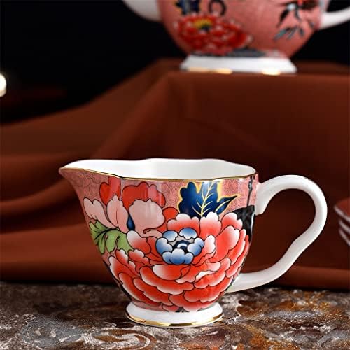 15 парчиња европски стил коска Кина кафе сет златен порцелан чај поставен попладневен чајник шеќер сад млеко за кафуле за кафуле