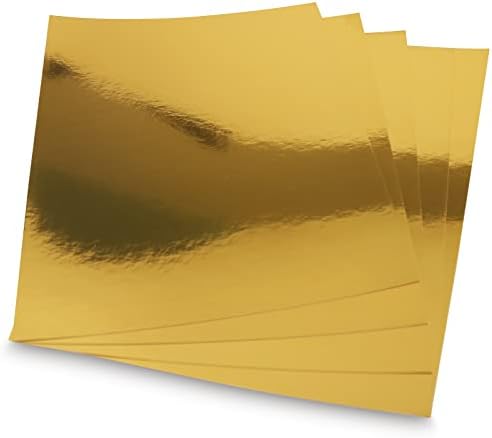 Златни метални листови за хартија 60 пакувања Златно фолија огледало картонска треперлива хартија за декоративни, свадби и покани за родендени, занаетчиски произв?