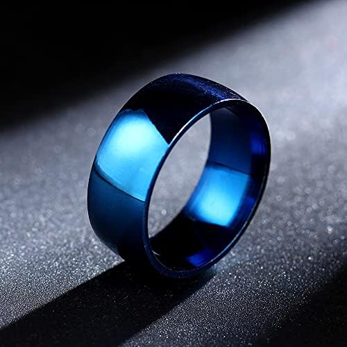 Сини прстени на Колесо 8мм за мажи и жени Персонализиран прстен Прилагодете го прстенот врежан прстен-75833