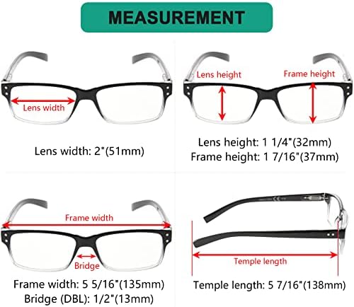 Очила За Очи Заштедете 10% На Комплет 5 Пакети Гроздобер Очила за Читање За Мажи и 5 Пакети Читачи на Половина Око +1.50